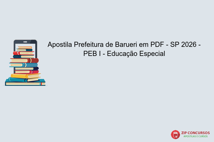 Apostila Prefeitura de Barueri em PDF - SP 2026 - PEB I - Educação Especial