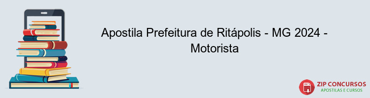 Apostila Prefeitura de Ritápolis - MG 2024 - Motorista