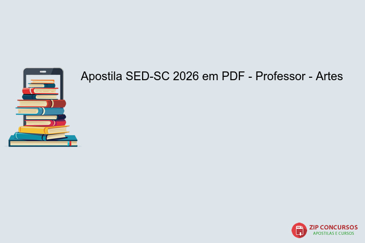Apostila SED-SC 2026 em PDF - Professor - Artes