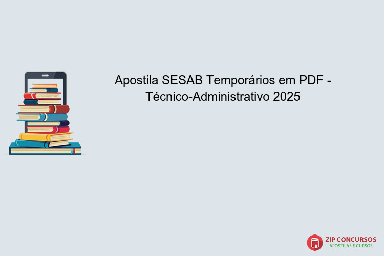 Apostila SESAB Temporários em PDF - Técnico-Administrativo 2025
