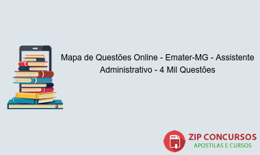 Mapa de Questões Online - Emater-MG - Assistente Administrativo - 4 Mil Questões